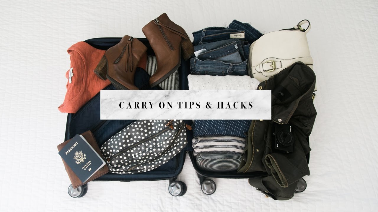 PACKING HACKS WITH JUST A  CARRY-ON SUITCASE.