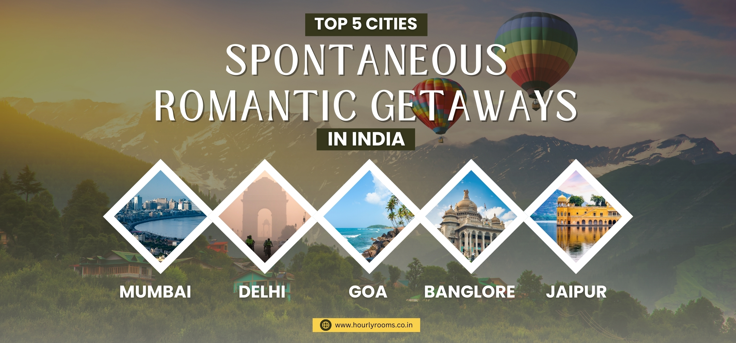 Top 5 Cities for Spontaneous Romantic Getaways in India
