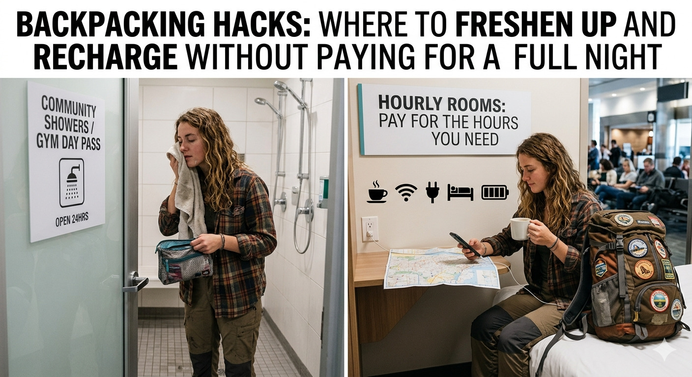 Backpacking Hacks: Where to Freshen Up and Recharge Without Paying for a Full Night