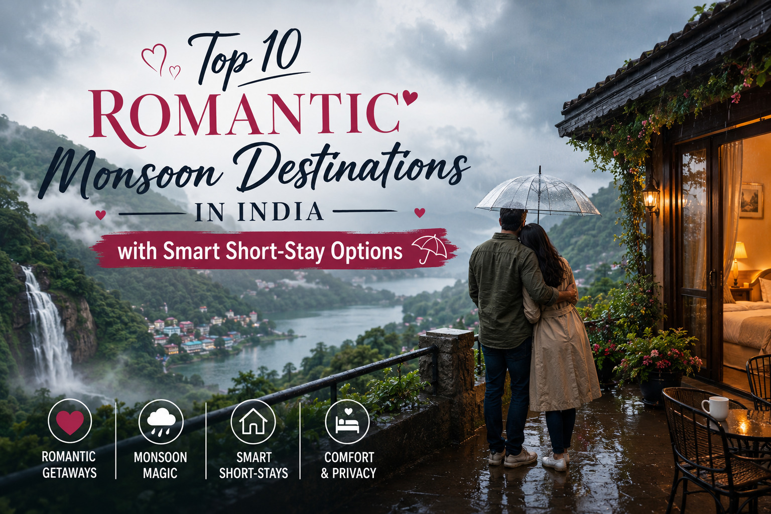 Top 10 Romantic Monsoon Destinations in India with Smart Short-Stay Options