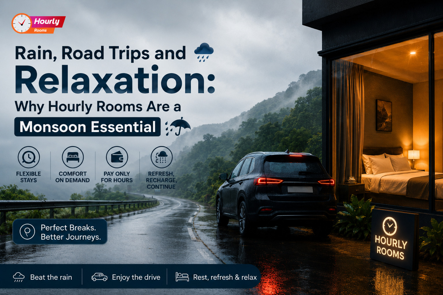 Rain, Road Trips and Relaxation: Why Hourly Rooms Are a Monsoon Essential