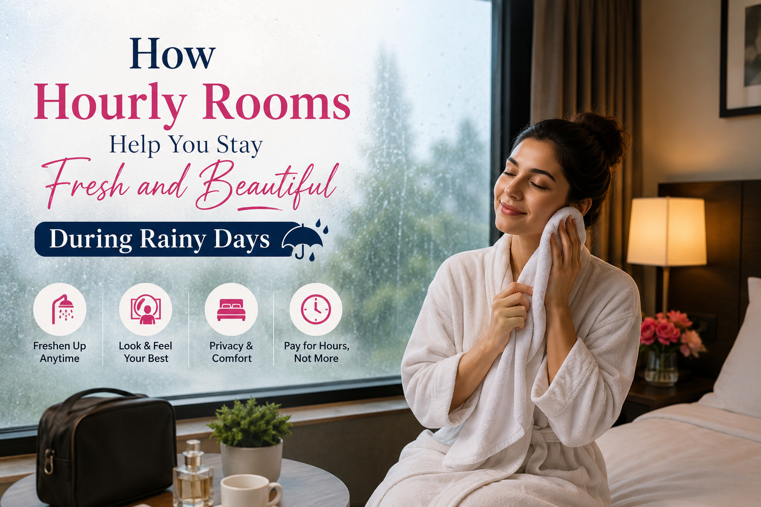 How Hourly Rooms Help You Stay Fresh and Beautiful During Rainy Days.