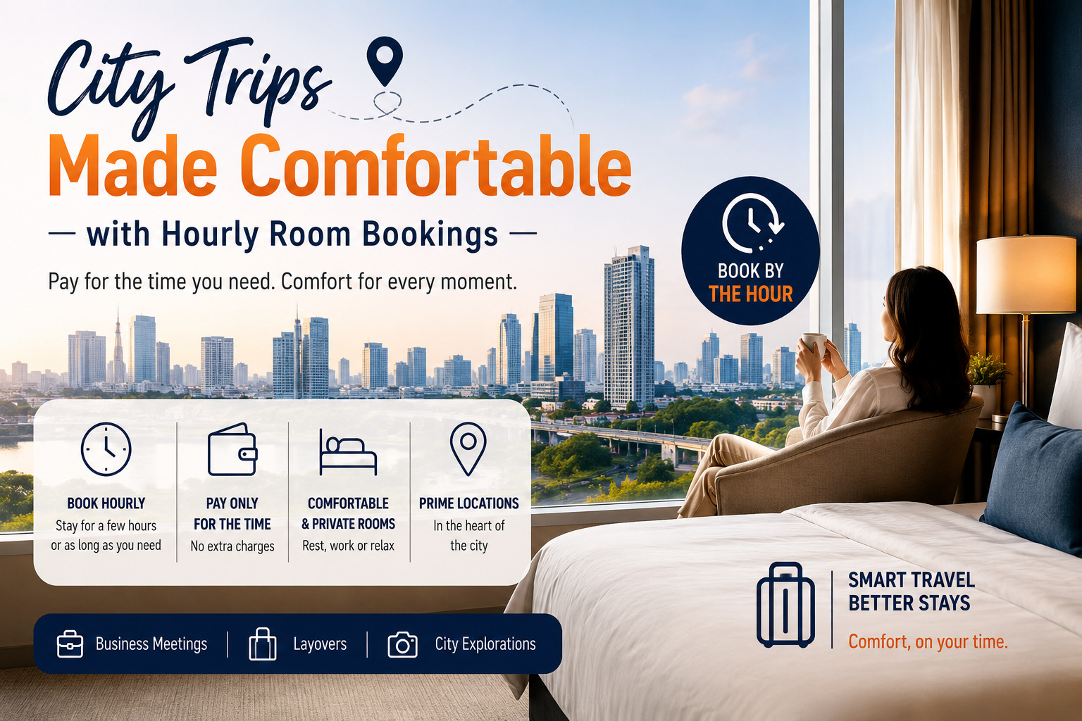 City Trips Made Comfortable with Hourly Room Bookings