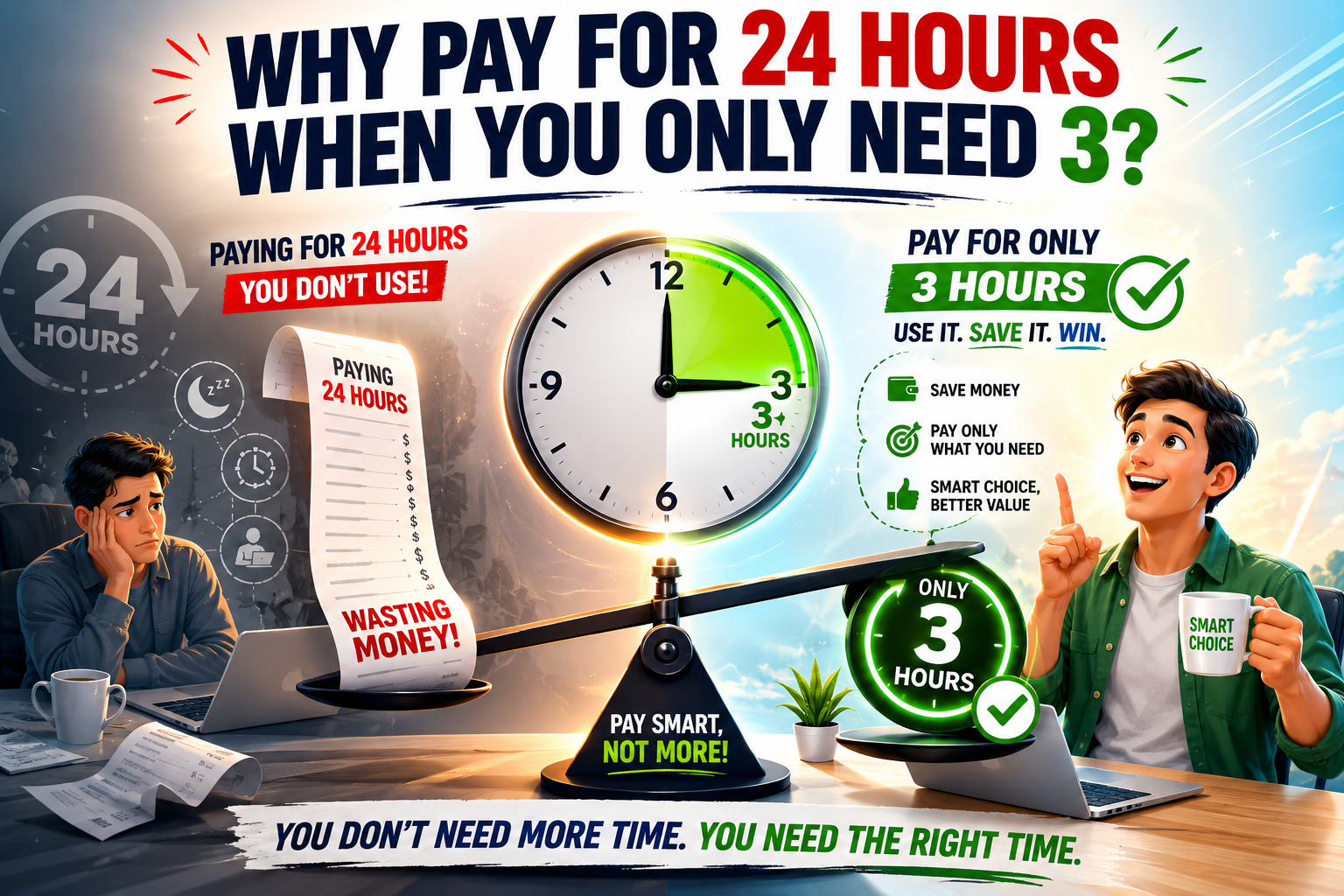 “Why Pay for 24 Hours When You Only Need 3?”