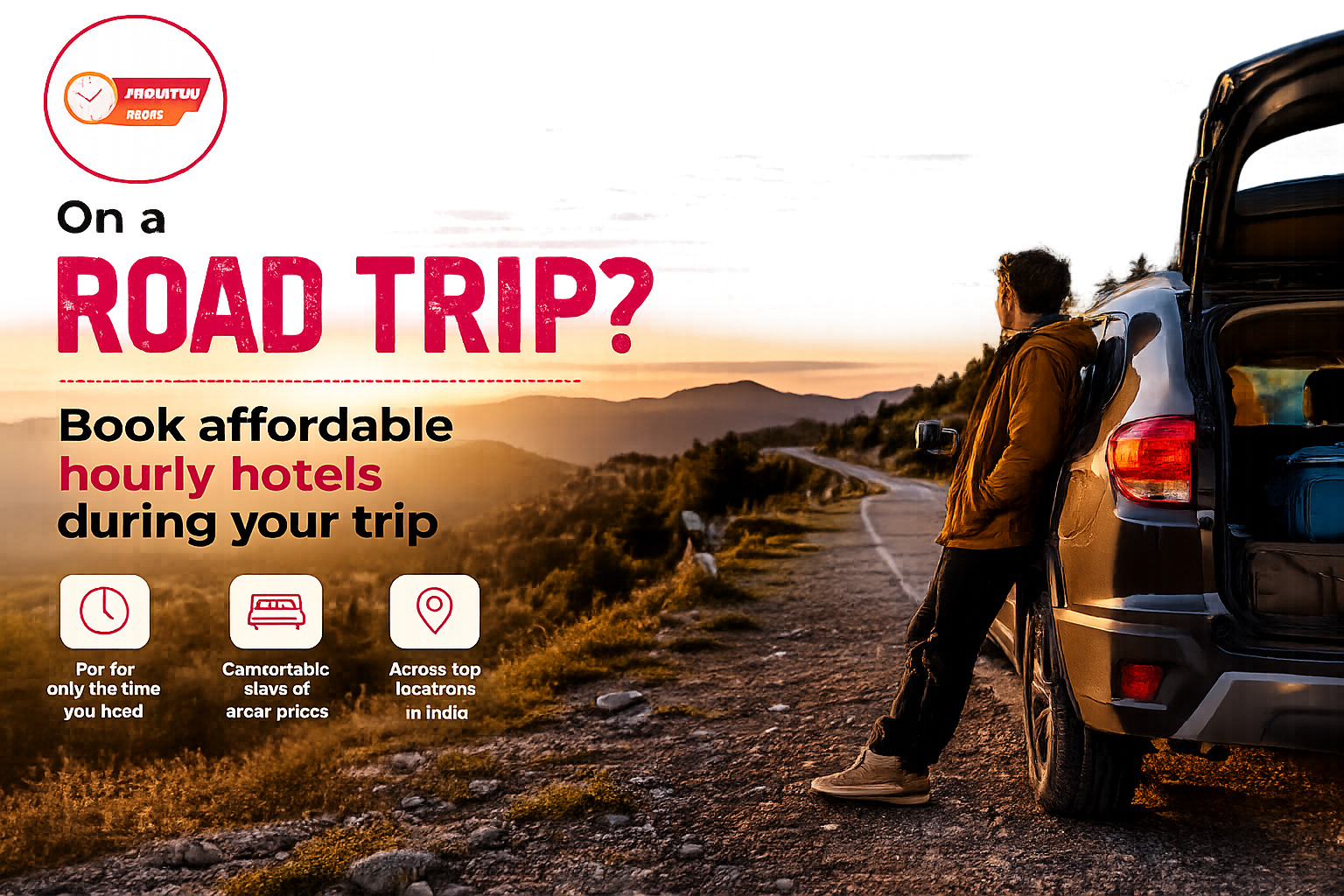 On a road trip? Book affordable hourly hotels during your trip