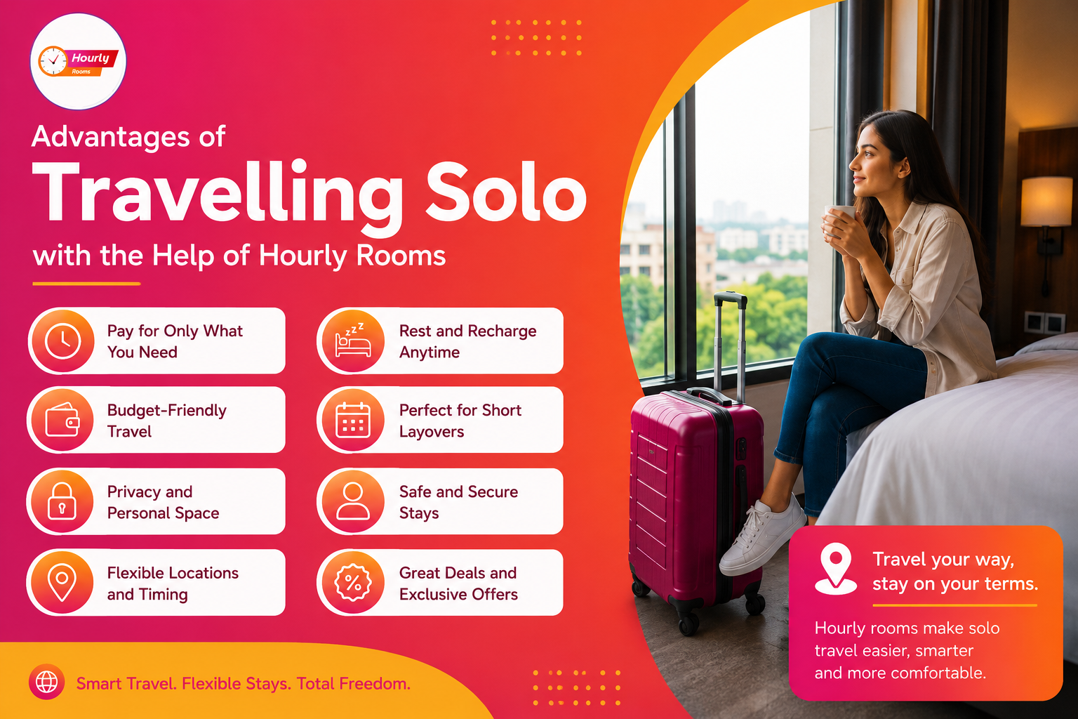 Advantages of Travelling Solo with the Help of Hourly Rooms