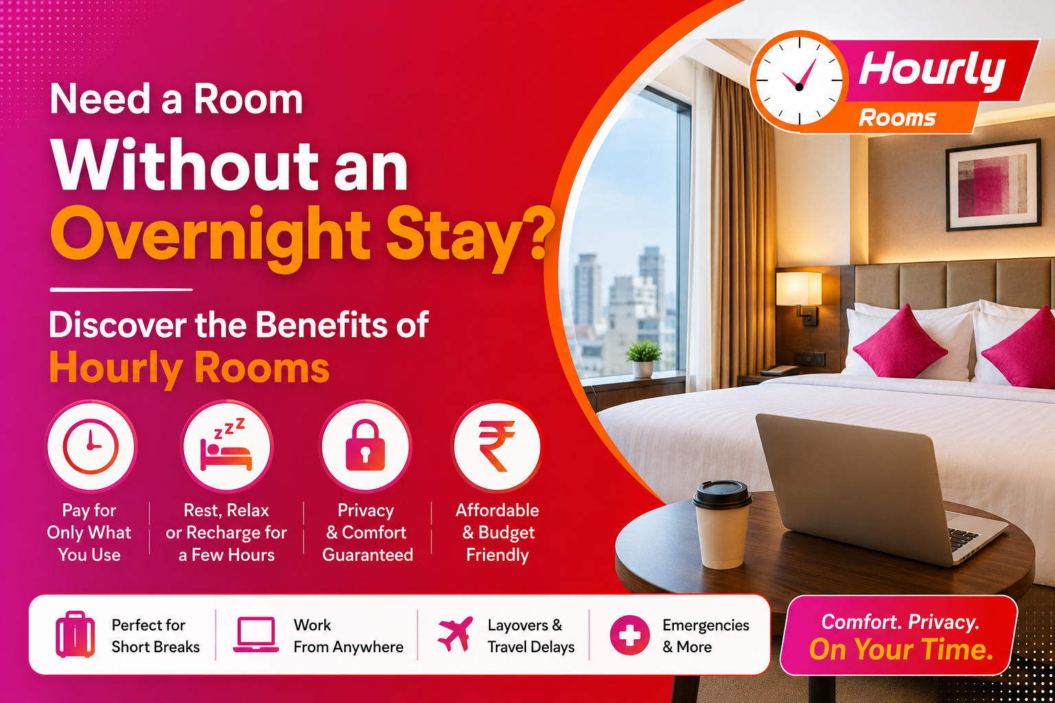 Need a Room Without an Overnight Stay? Discover the Benefits of Hourly Rooms
